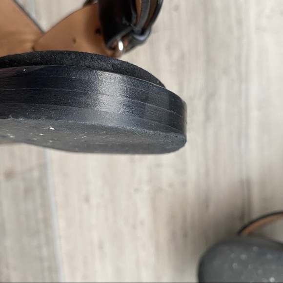 Aquatalia Leather Iona Sandal Black Size 6.5 - Picture 8 of 9